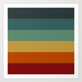 Retro Rainbow Art Print