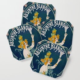 Vintage Absinthe Blanqui Ad Coaster