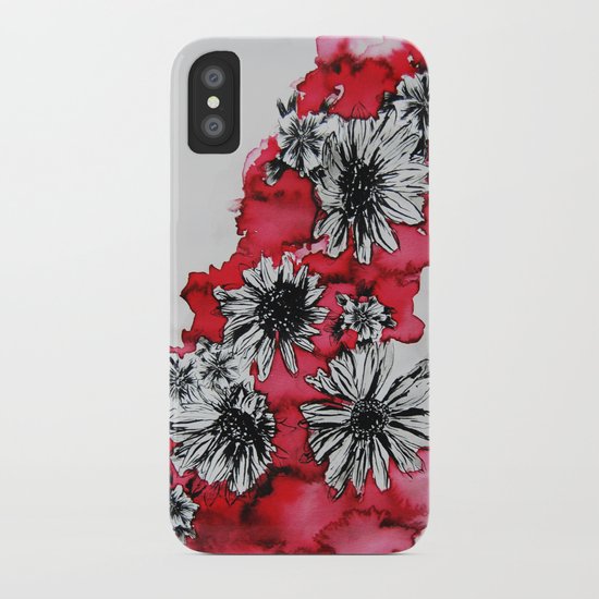 Red Flowers iPhone Case