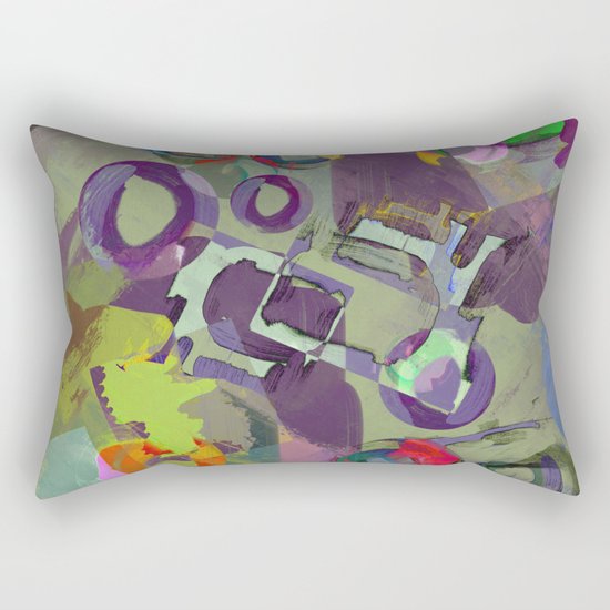 Living In A Purple Dream - Abstract, eclectic, random, purple. lilac, pastel artwork Rectangular Pillow