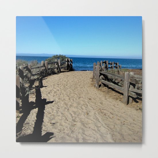 Footprints to the Beach Metal Print
