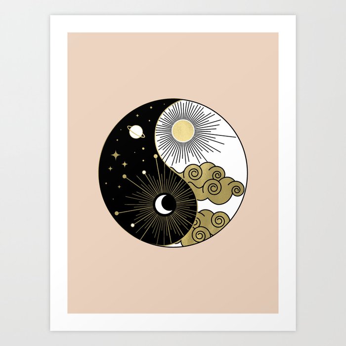 Yin and Yang Theme Art Print