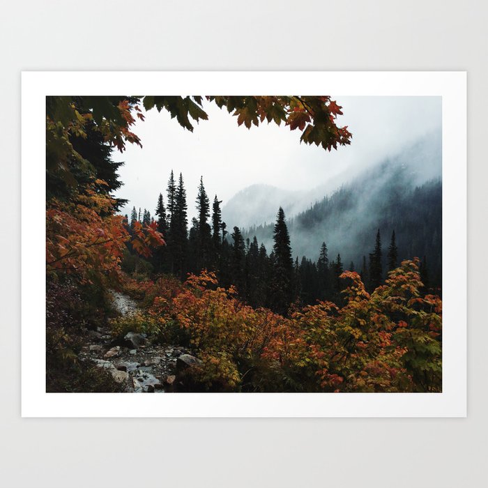 Fall Framed Trail Art Print
