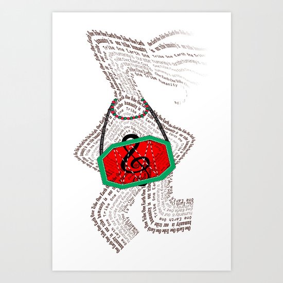 Sing the song of Unity, Dance the dance of Love Art Print