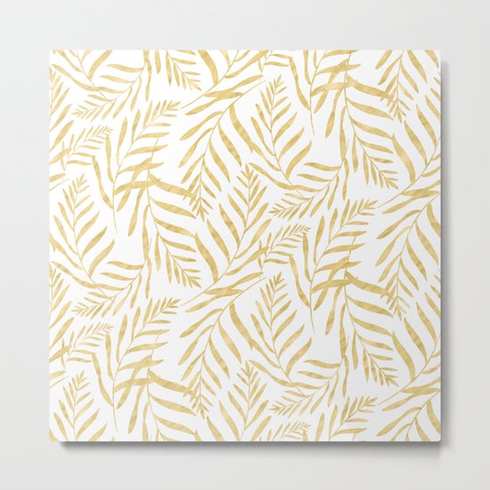 Leaves Golden #society6 #buyart Metal Print