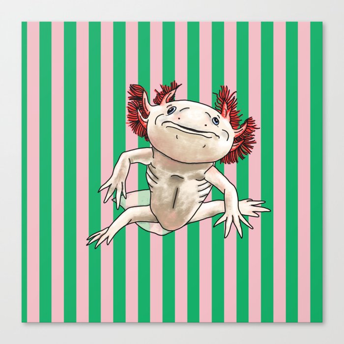 Pete the Axolotl Canvas Print