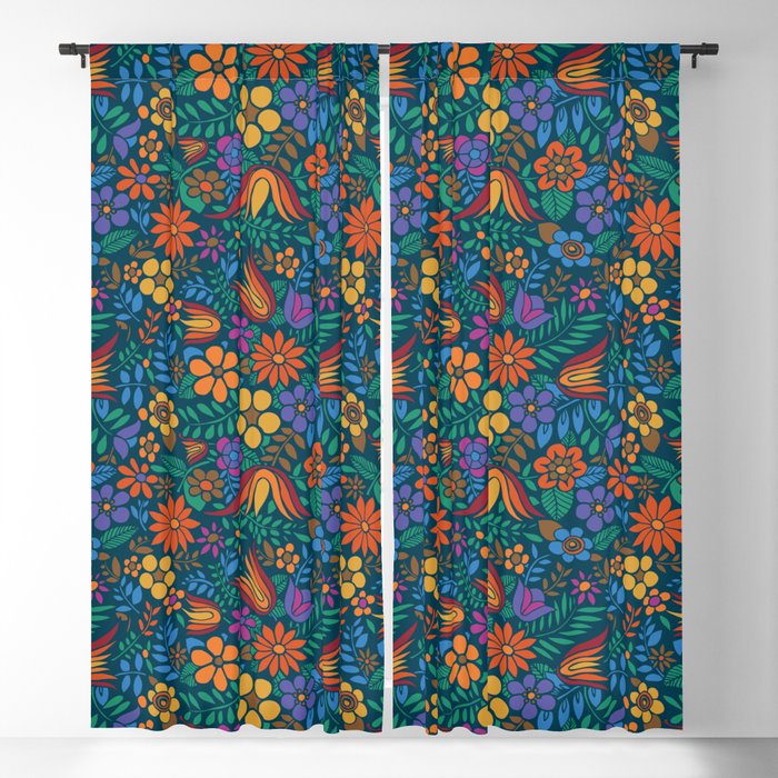 Another Floral Retro Blackout Curtain