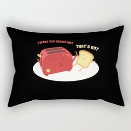 Want Inside Me Bread Toast Breakfast Rectangular Pillow