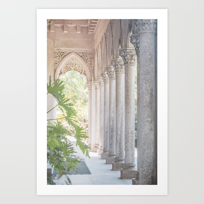 Monserrate palace in Sintra, Portugal art print - vintage summer travel photography Art Print