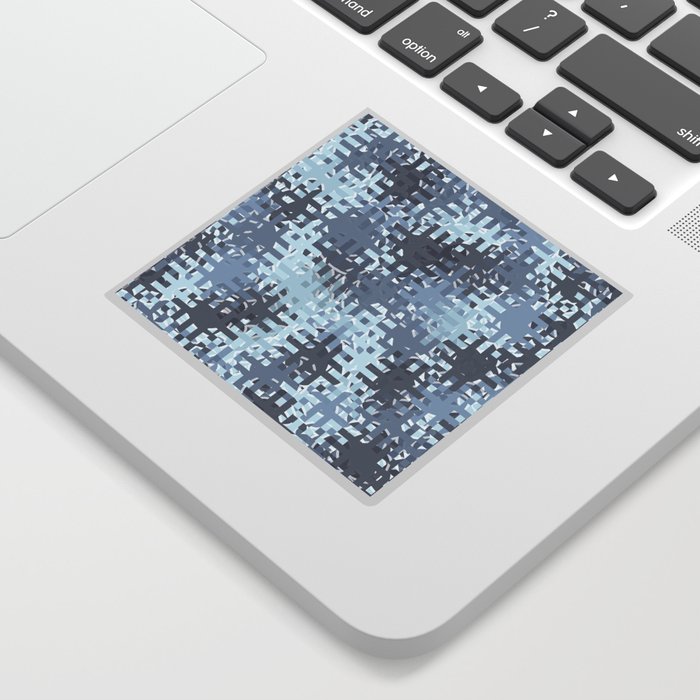 Blue pixels and dots Sticker