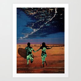 Surf's Upside Down Art Print