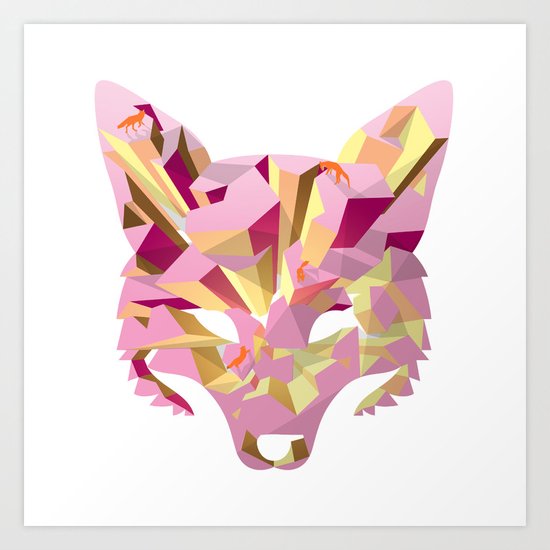Land of fox Art Print