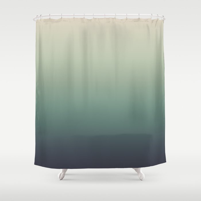 Color Gradient Blue Green Grey Autumn Colors Shower Curtain By