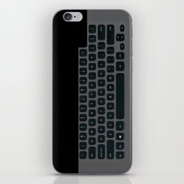 Brushed Metal Keyboard iPhone Skin