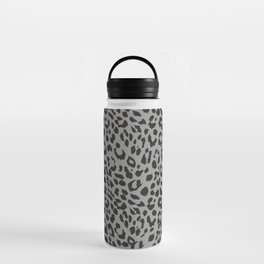 Black & Gray Leopard Print Water Bottle