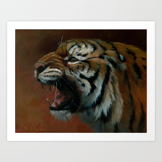 Tiger oil029 Art Print