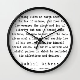 3  | Kahlil Gibran Quotes | 190701 Wall Clock