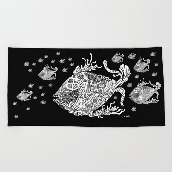 Dragon Fish Beach Towel
