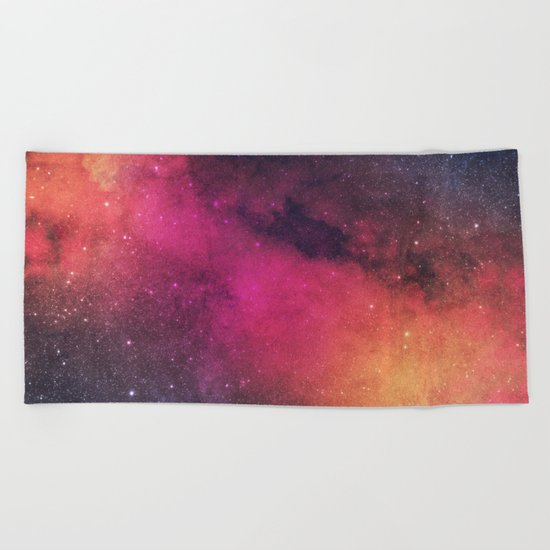 Born In Nebula #society6 Beach Towel