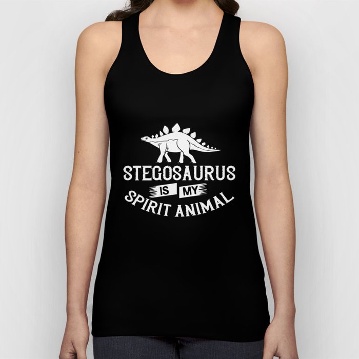 Stegosaurus Dinosaur Fossil Skull Skeleton Tank Top