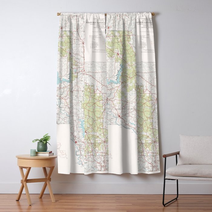 Old Kisatchie National Forest Map (1967) Vintage Louisiana Woodland