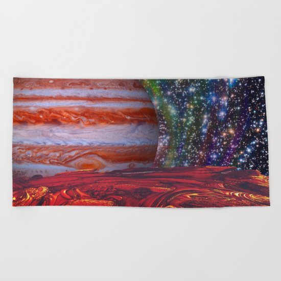 Looking At Jupiter Beach Towel