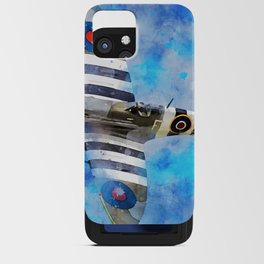 Supermarine Spitfire in flight iPhone Card Case