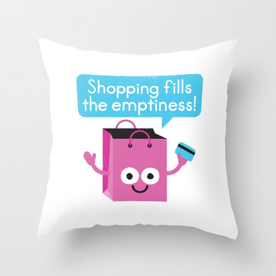 Retail Therapy Throw Pillow
