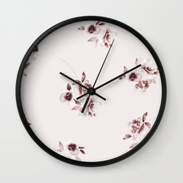 Floral clusters II Wall Clock | Paint, Painting, Watercolour, Watercolor 