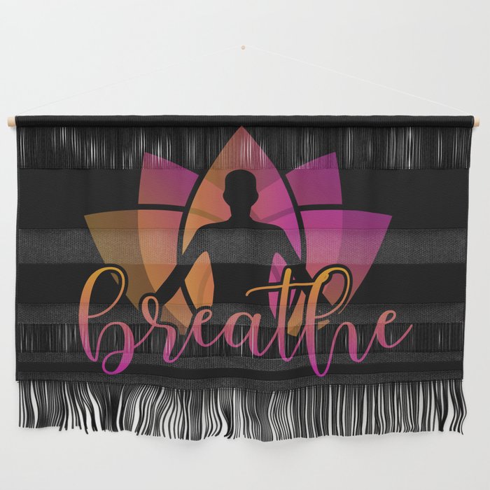 Meditation breathing spiritual awakening aura Wall Hanging