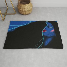 Electric 80s blue Area & Throw Rug