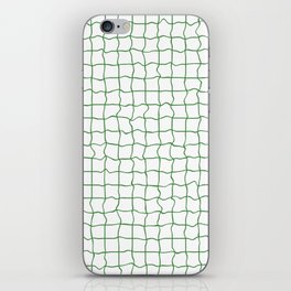Green minimal geometrical liquid square pattern iPhone Skin