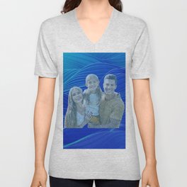 A happy family - artistic illustration design V Neck T Shirt