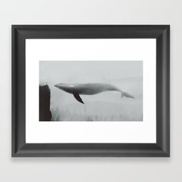 Flying Whale Framed Art Print