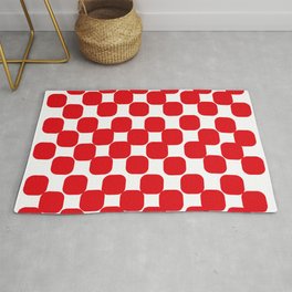 Red Classic Checker Pattern Area & Throw Rug