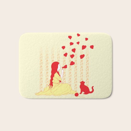 Bubbly Hearts Bath Mat