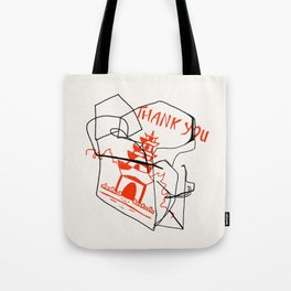 Chinese Food Takeout - Contour Line Drawing Tote Bag