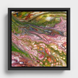 Abstract Pouring Art Num6 Framed Canvas