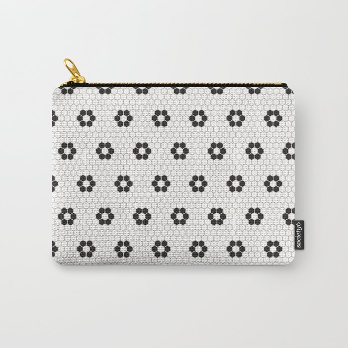 Tiles of Penang - Black and white Carry-All Pouch