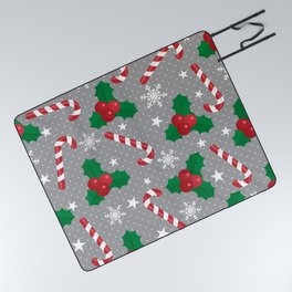 Christmas Seamless Candy and Berries 01 Picnic Blanket