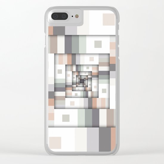 Colorful Geometric Layers Clear iPhone Case