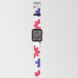 Daisy Flower Pattern (red/blue/yellow) Apple Watch Band