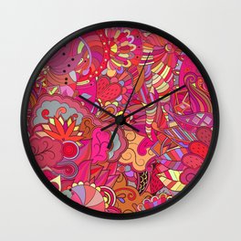 Pink abtactin Wall Clock