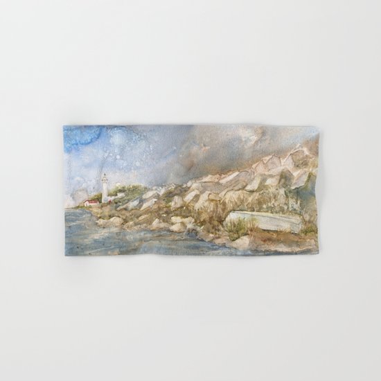 Little Manitou Island Lighthouse Hand & Bath Towel