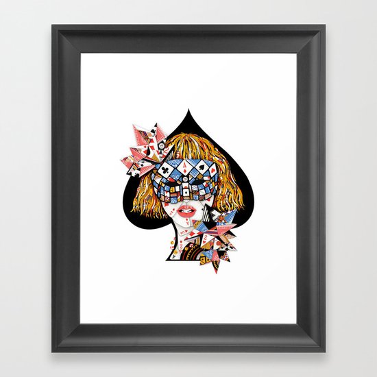 Poker Face Framed Art Print