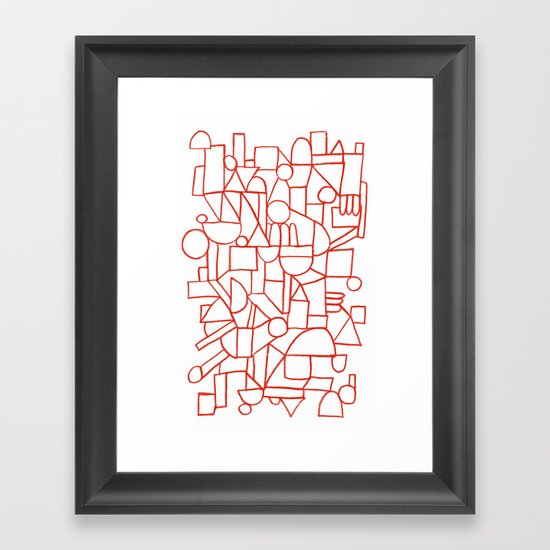 Rad lines Framed Art Print