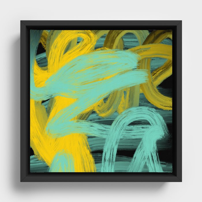 Abstract Painting 81e.  Framed Canvas