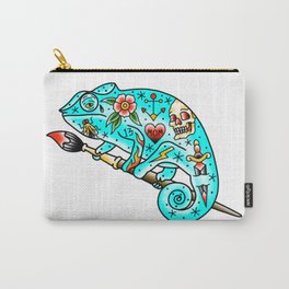 Tattooed Chameleon Carry-All Pouch