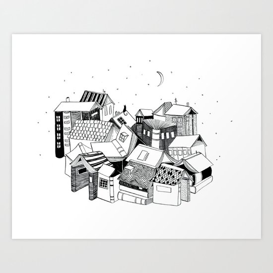 Book Town Art Print