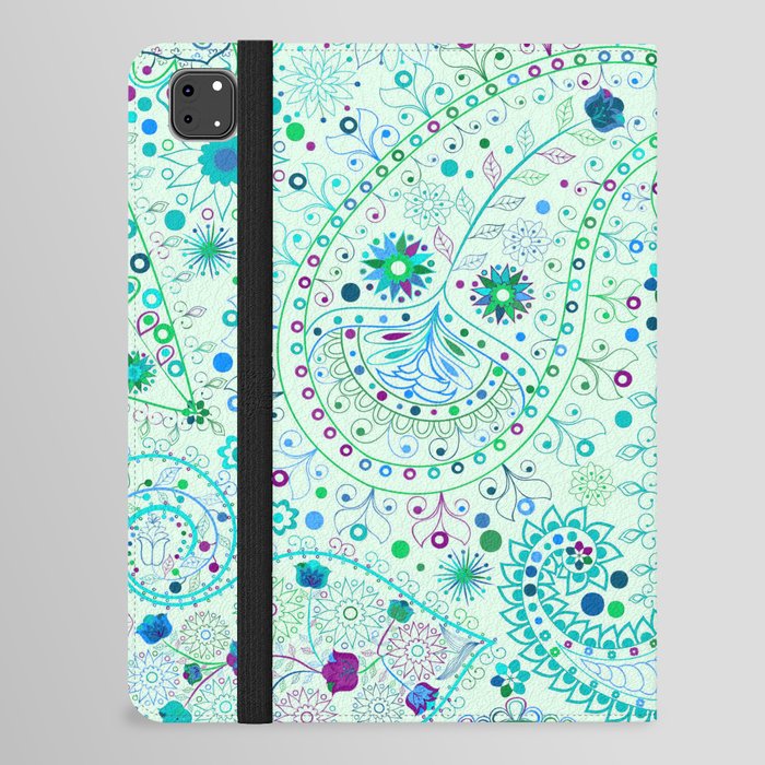 Granny's Cerulean Summer Sea-foam Shabby Chic  iPad Folio Case